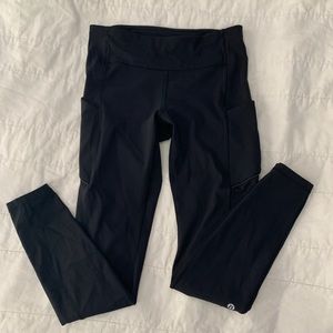 Black lululemon speed up leggings 28”